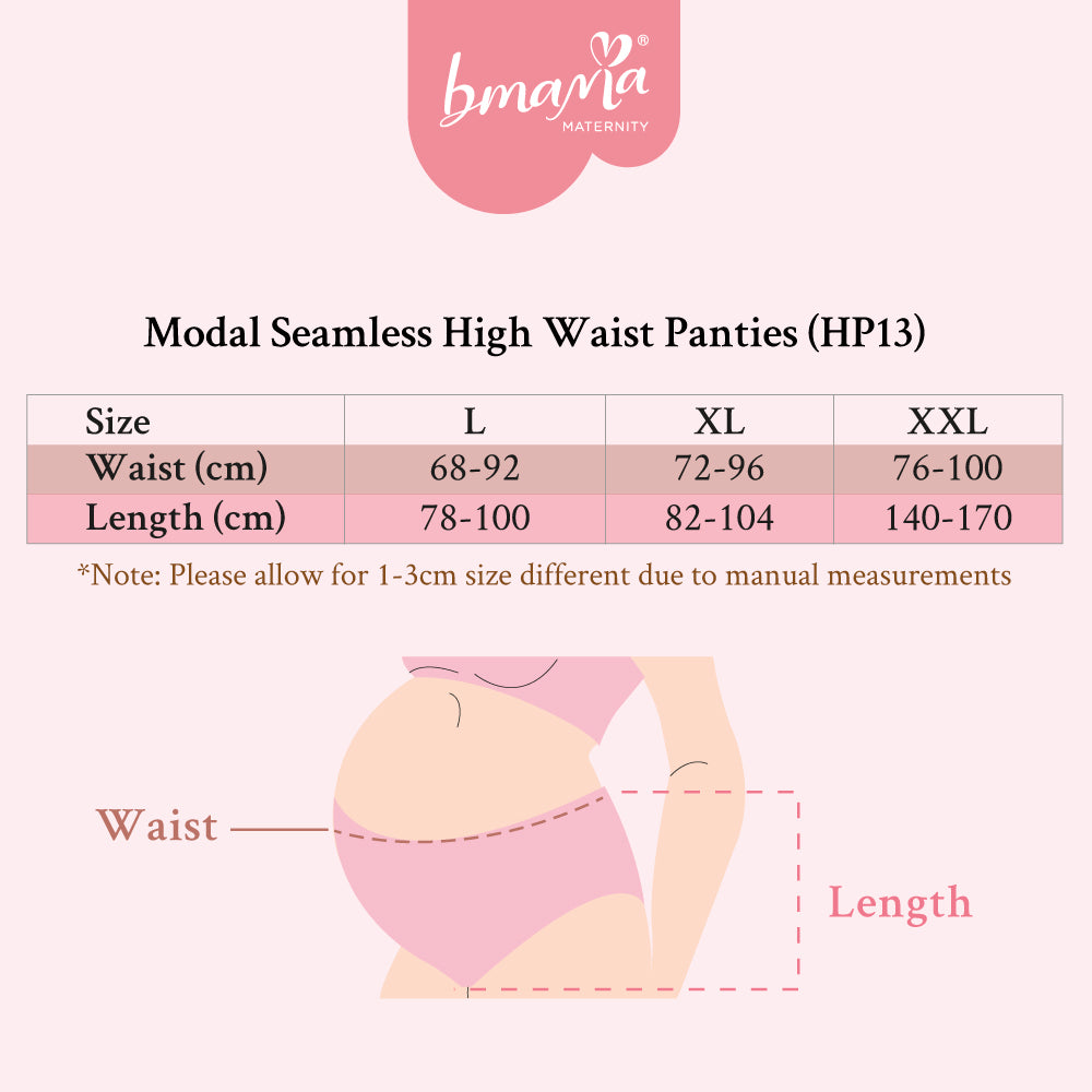 Modal Seamless High Waist Panties Set