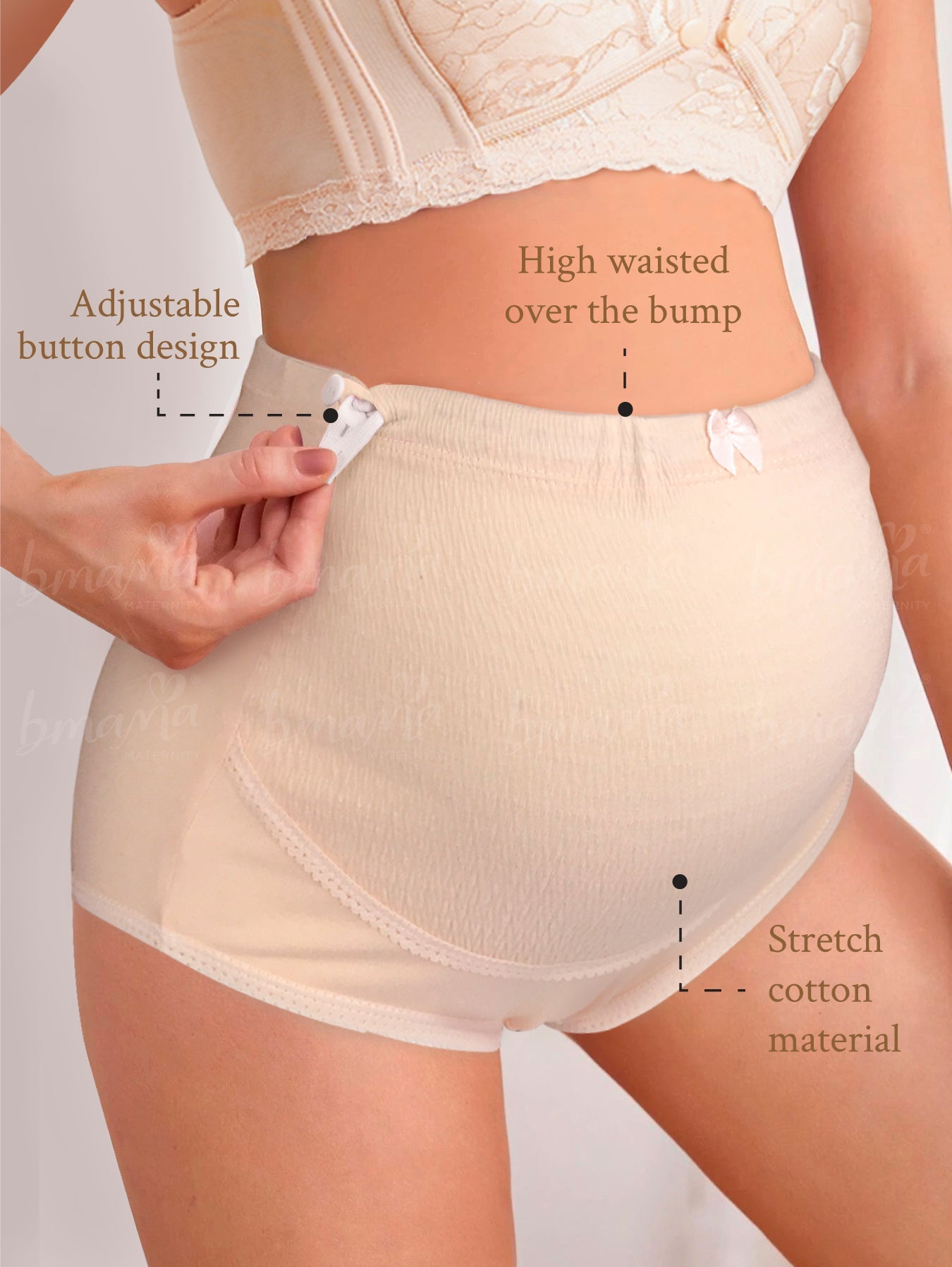 High Waist Plus Size Maternity Brief