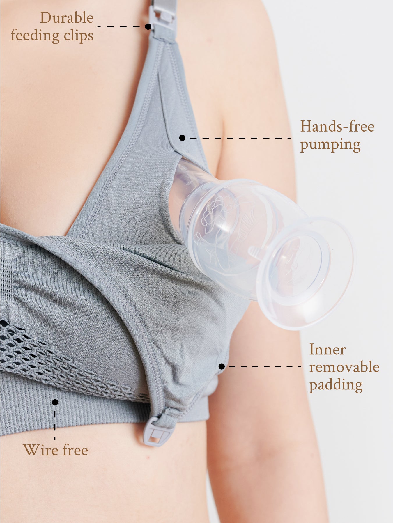 Hands Free Nursing Pumping Bra  Breast Pump Bra Breastfeeding