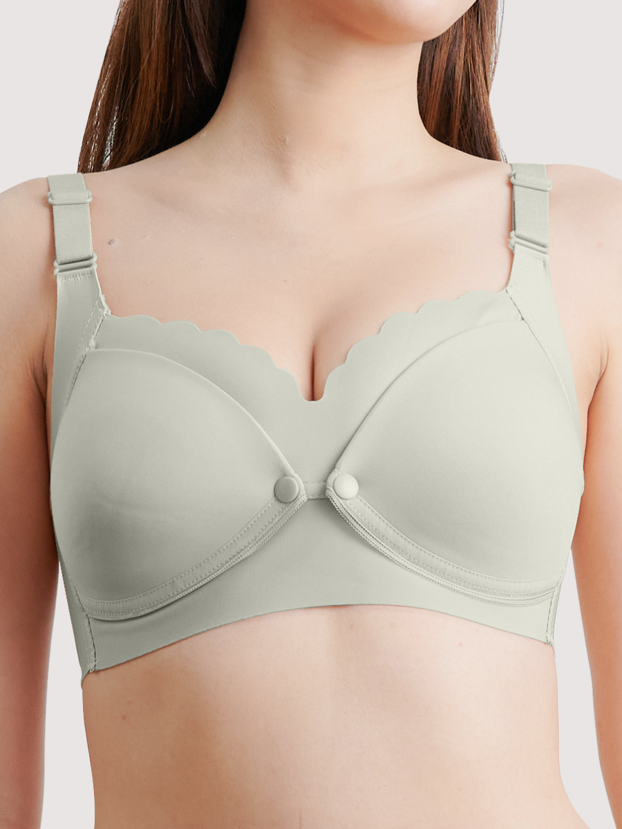 Shop Maternity Bra Front Button with Breast Feeding Feature Beige