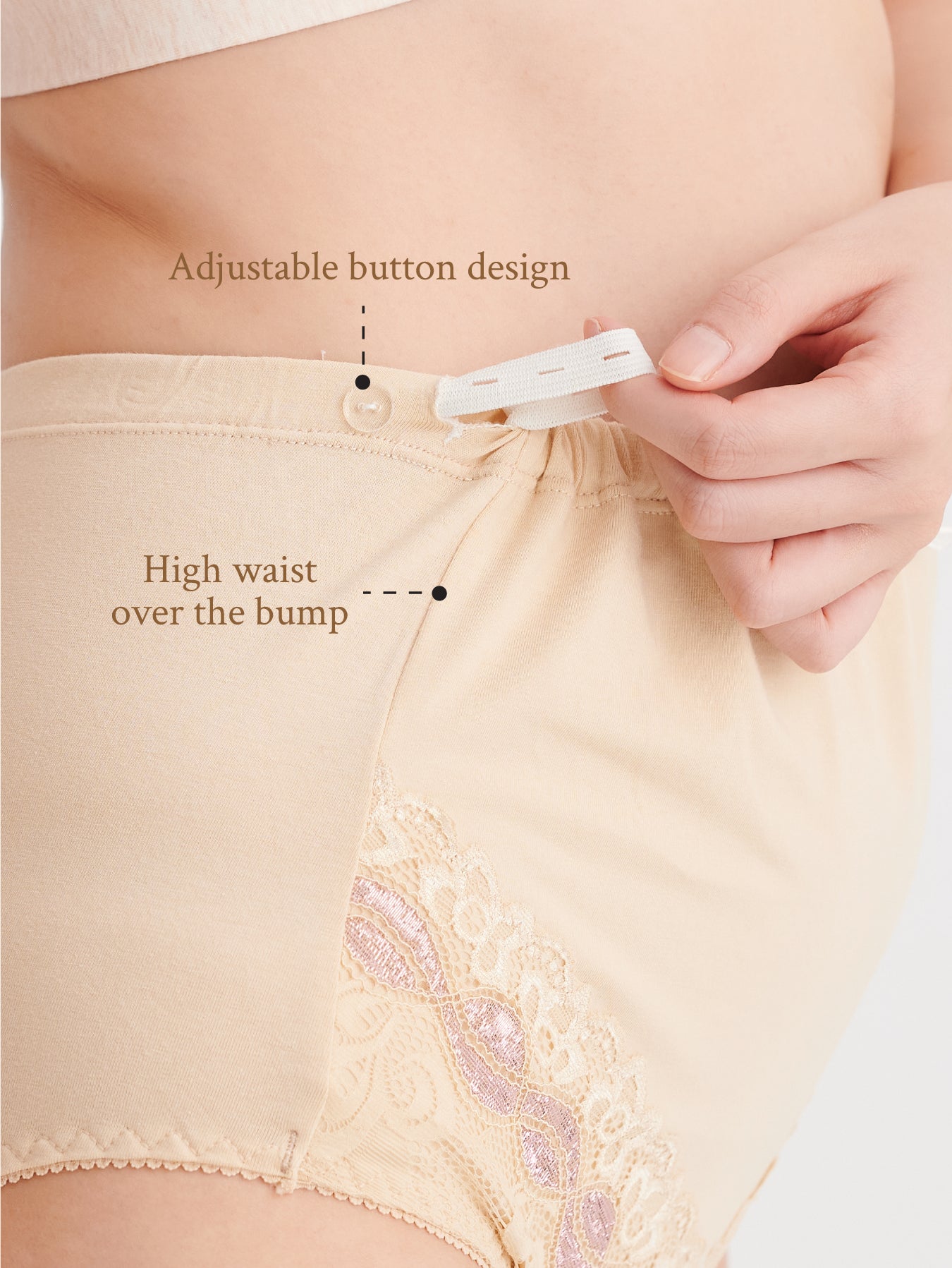 Over The Bump Maternity Panties,High Waist Underwear Adjustable