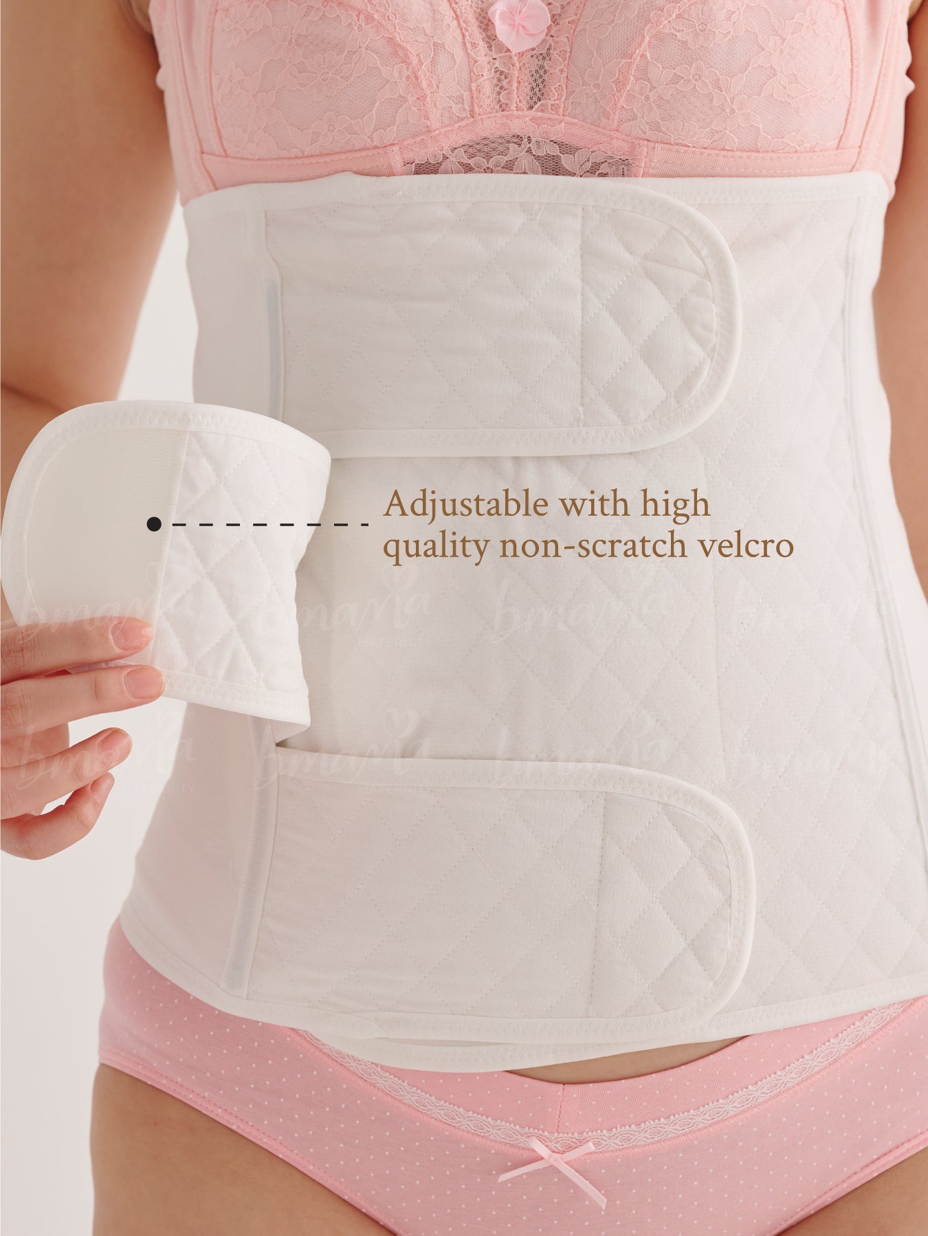 1) Bmama 3-Strap Belly Binder 100% Cotton (XL) For All Skin  Types.Breathable, Improve blood circulation, reduces swell
